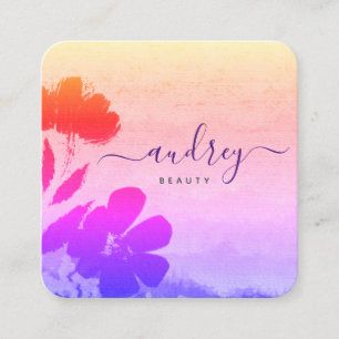 Carte De Visite Carré élégant et moderne chef professionnel, tendance ch