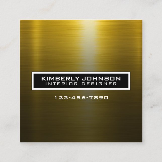 Carte De Visite Carré Elegant Flower Design Minimalist Editable Square B (Devant)