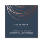 Elégant minima faux rose or géométrique marine ble