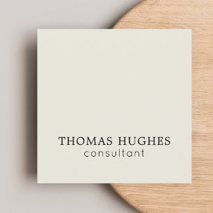 Carte De Visite Carré Élégant Minimaliste Consultant Réseau en Gris