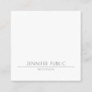Carte De Visite Carré Elégant minimaliste moderne Plain Luxe tendance