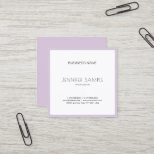 Carte De Visite Carré Élégant Propre Tendance Violet Violet Violet Luxe 