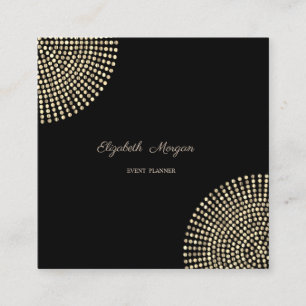 Carte De Visite Carré Élégant Stylé Simple Professionnel,Points
