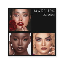 Elegant Typography Black 3 Photo Makeup