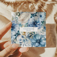 Elégante Dusty Blue Floral Fleurs Personnalisées