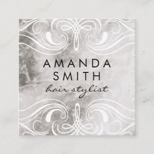 Carte De Visite Carré Éléments de marbre