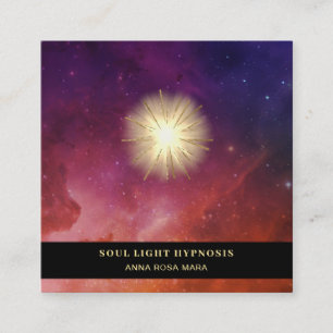 Carte De Visite Carré *~* Énergie de guérison Sun Burst Universe Stars C