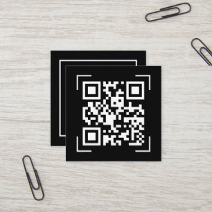 Carte De Visite Carré Entreprise   Minimaliste d'analyse de code QR
