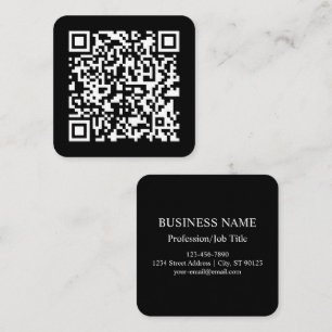 Carte De Visite Carré Entrer l'URL et créer un code QR numérisable   Bla