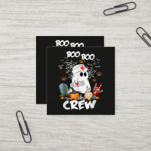 Carte De Visite Carré Équipage Boo Boo Infirmière Fantôme Halloween Effr