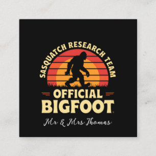 Carte De Visite Carré Équipe officielle de recherche Sasquatch : Chasseu