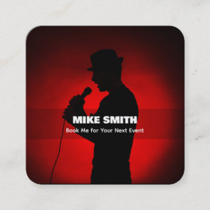 Carte De Visite Carré Événement du chanteur