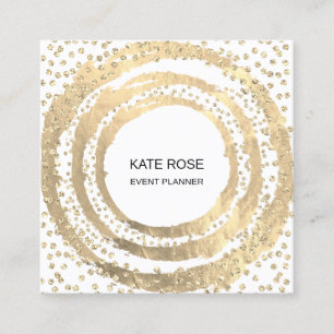 Carte De Visite Carré Événement Planner Musique Média Mode Blogger Blanc