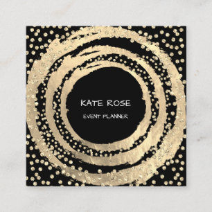 Carte De Visite Carré Event Planner Music Media Fashion Blogger Noir