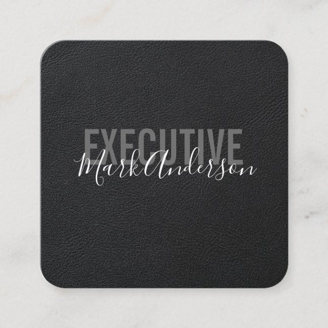Carte De Visite Carré exécutif | Série de signatures Lux (Devant)