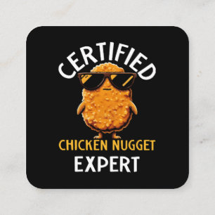 Carte De Visite Carré Expert certifié en nuggets de poulet