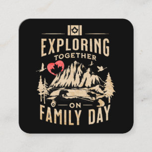 Carte De Visite Carré Explorer ensemble à la Fête de la famille
