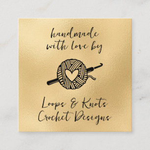 Carte De Visite Carré Fait main avec amour