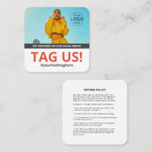 Carte De Visite Carré Faites la une sur nos médias sociaux   Stratégie d