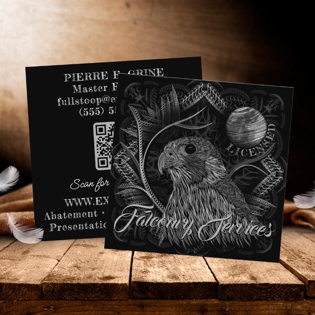 Carte De Visite Carré Falcon Pleine lune (Créateur téléchargé)