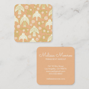 Carte De Visite Carré Falcons et Roses Elegant Boho