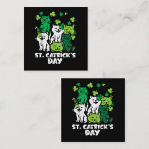 Carte De Visite Carré Fête de la Saint-Patrick Cats Saint Pattys