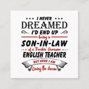 Carte De Visite Carré Fils En Droit De L'Enseignant Anglais Awesome