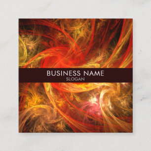 Carte De Visite Carré Firestorm Abstrait Art Professional