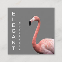 Flamant rose rose moderne minimaliste Carré Busine