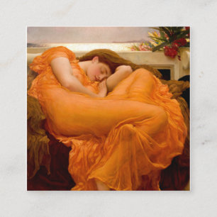 Carte De Visite Carré Flaming Juin Peinture Par Frederic Leighton