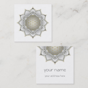 Carte De Visite Carré Fleur De Vie - Blossoms Mandala 1
