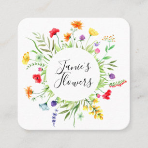 Carte de visite Carré fleur sauvage