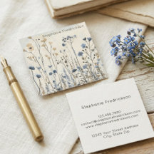 Fleur Sauvage Vintage Botanique Bleu Prairie