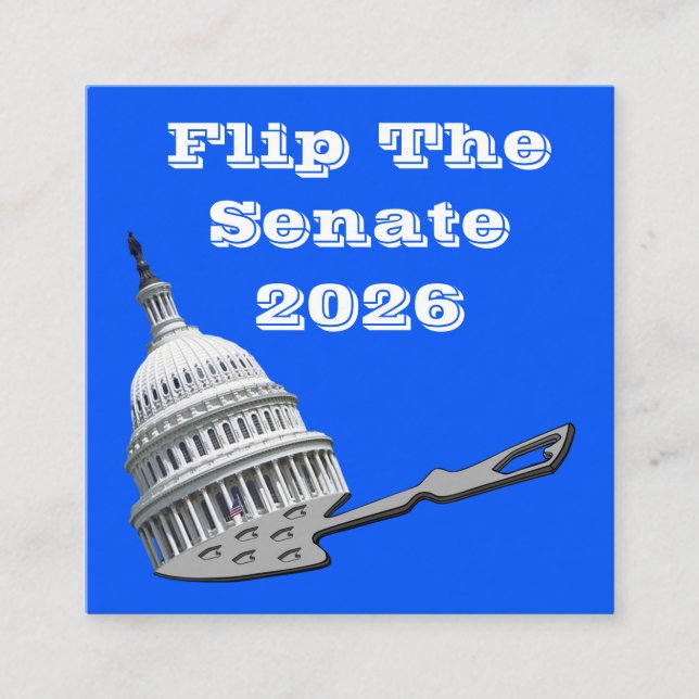 Carte De Visite Carré Flip The Senate Vote Blue 2026 (Devant)