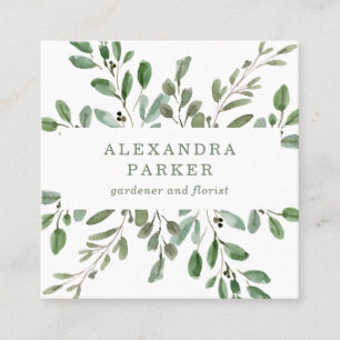Carte De Visite Carré Foliage minimaliste