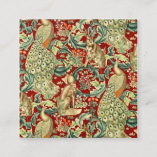 Carte De Visite Carré Forêt rouge de William Morris