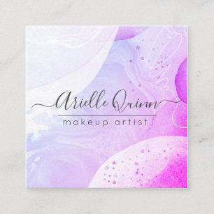 Carte De Visite Carré Formes d'aquarelle Abstraites de l'artiste de maqu