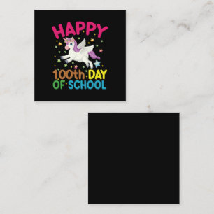 Carte De Visite Carré Formule Mathématique 100 Jours D'école Drôle Prof 