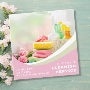Carte De Visite Carré Fournitures de service de nettoyage professionnel