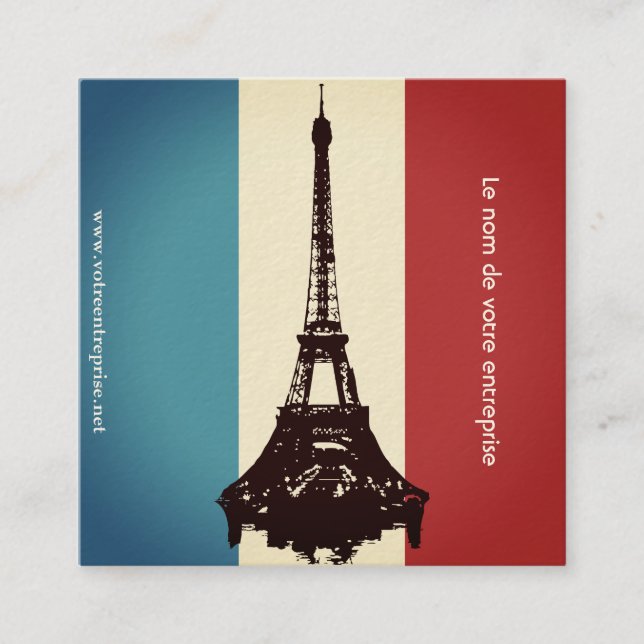 Carte De Visite Carré français (Devant)