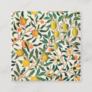 Carte De Visite Carré Fruit Et Grenade William Morris