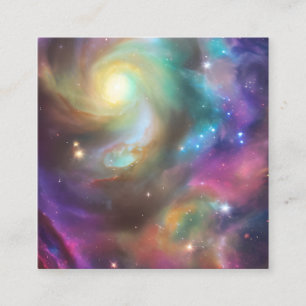 Carte De Visite Carré Galaxy Nebula
