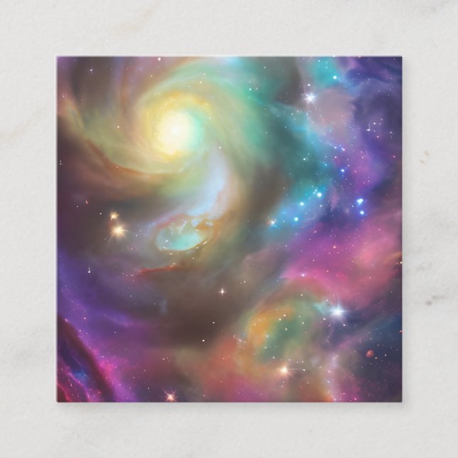 Carte De Visite Carré Galaxy Nebula (Devant)