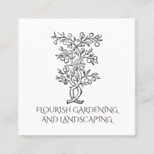 Carte De Visite Carré Gardener Landscaper Fruit Tree Branch