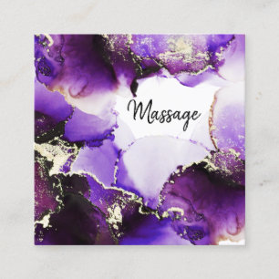 Carte De Visite Carré *~* Générique - Clous de cheveux Lashes Purple G