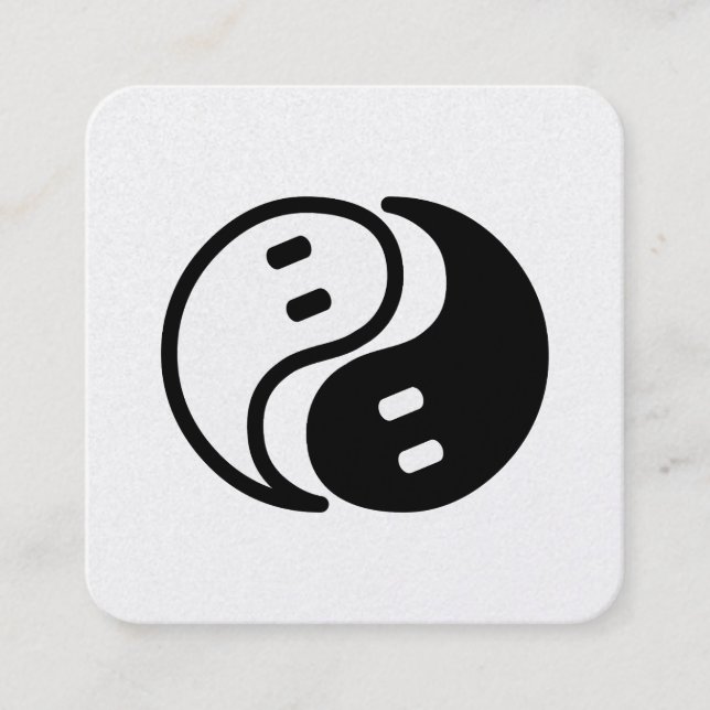 Carte De Visite Carré Ghost Yin Yang (Devant)