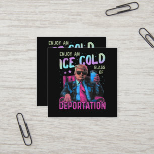 Carte De Visite Carré GLACE Profitez d'une glace froide