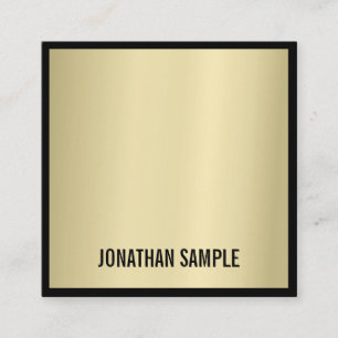Carte De Visite Carré Glam Gold Look Art moderne minimaliste minimaliste