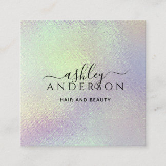 Carte De Visite Carré Glam Holographique Holographique Unicorn maquillag