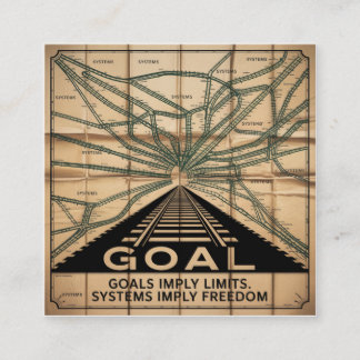 Carte De Visite Carré Goals Imply Limits. Systems Imply Freedom